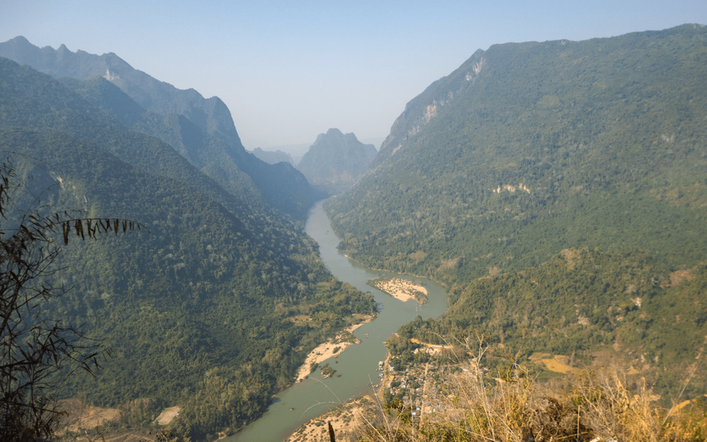 View from the second viewpoint on the Pha Boom Hike in Muang ngoy, laos