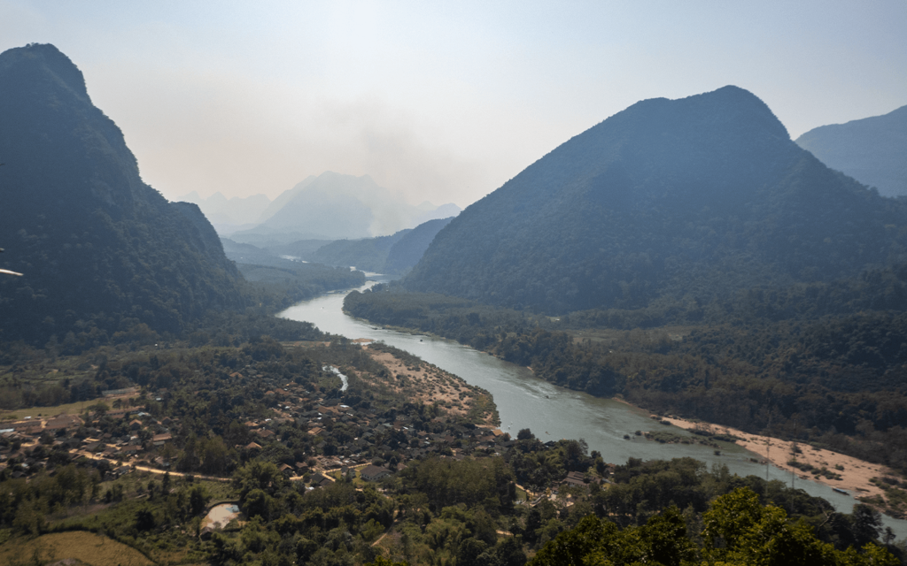 View from the Phanoi Viewpoint Hike in Muang Ngoy, Laos. One of the best things to do in Muang Ngoi.